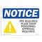 Signmission OSHA Sign, PPE Required Plate Shop Personnel With, 10in X 7in Rigid Plastic, 10" W, 7" H, Landscape OS-NS-P-710-L-17768 - alternate 1